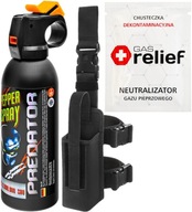 Obranný pepřový sprej hasiaci prístroj Predator 300 ml SET vreckovka na puzdro