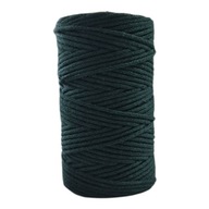 Pletená šnúra Macrame 3 mm tmavozelená 100 m