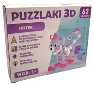 3D penové puzzle PUZZLAKI CAT 62 ks.