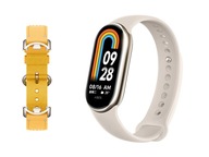 Xiaomi Mi Band 8 béžové smart hodinky + Splietaný remienok žltý Xiaomi Original