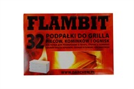 Flambit Firelighter Zapaľovač krbového grilu, biely x24