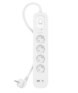 Belkin SurgePlus prepäťová ochrana 4x schuko 1xUSB-A 1xUSB-C 525J