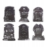 6ks Halloweenska dekorácia Dekorácia na náhrobok