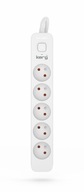 Predlžovací kábel Power Strip 5 zásuviek 10m 3 × 1,5 S vypínačom