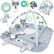 VEĽKÁ VZDELÁVACIA INTERAKTÍVNA PODLOŽKA PRE DETI RICOKIDS GREY s VANKÚŠOM