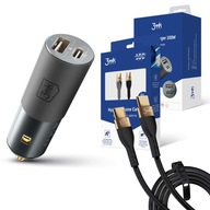 3mk 100W autonabíjačka + 2m 5A USB-C kábel