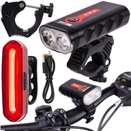 CYKLISTICKÁ LAMPA PREDNÁ + ZADNÁ LED 360 stupňov VODEODOLNÁ