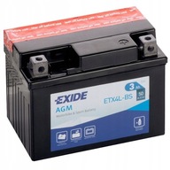 EXIDE BATÉRIA NA MOTOCYKEL 12V 3Ah 50A YTX4L-BS ETX4L-BS NOVÝ MODEL