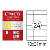 Samolepiace etikety A4 100 listov 70 x 37