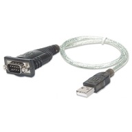 Konvertorový adaptér USB na RS232/COM/DB9 M/M na kábel