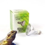 REPTECH HID Metahalogen 50W UVA UVB vykurovacia žiarovka + UVI tester