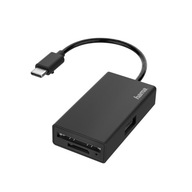 ČÍTAČKA KARIET HAMA SD/microSD + USB-C 1xUSB-A