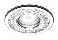 Okrúhle chrómové stropné svietidlo, 50W + SMD LED