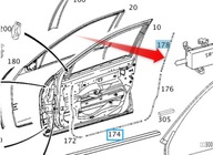 UPEVNENIE TESNENIA DVERÍ W203 MERCEDES C CLASS PL