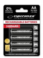 Nabíjateľné batérie R6 AA 2600mAh ESPERANZA x 4