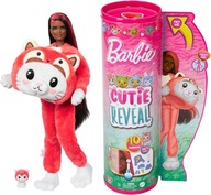 Bábika Barbie Cutie Reveal oblečená ako červená panda