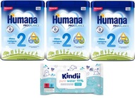 HUMANA 2 HMO NÁSLEDNÉ MLIEKO 6m+ 3x750g + Utierky