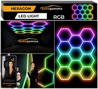 Modulárny osvetľovací systém Garáž Workshop HEXAGON LED RGB 220 x 305 cm