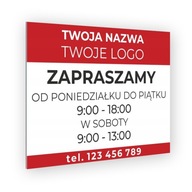 PVC tabuľka - VÍTAJTE 40x30 OTVÁRACIE HODINY