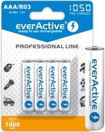 4 BATÉRIE R03/AAA R3 LR03 LR3 1050 mAh NiMH everActive BATTERY