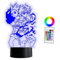 XL LED NOČNÁ LAMPA 3D Gon and Killua Hunter x Hunter 16 farieb GRAVOVANIE NÁZOV