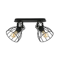 Čierna drôtená dvojlampová bodová lampa LANO 2121 TK Lighting