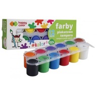 Temperové plagátové farby 12 farieb x 25 ml