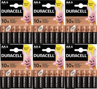 Duracell alkalické batérie AA tyčiniek 6 ks x 6