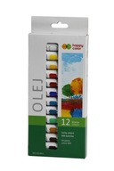 Olejové farby Happy Color MIX, 12 farieb x 12 ml