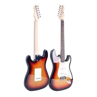 STRATOCASTER 4/4 PLNÁ ELEKTRICKÁ GITARA SSS SUNBURST EST 22