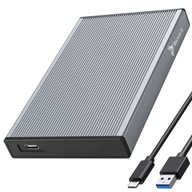 REAGLE 2,5" kryt HDD SSD SATA šachta USB-C 3.1 hliník 6 Gbps