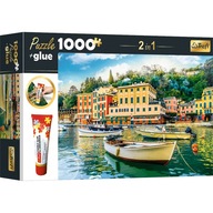 Puzzle 1000 dielikov Portofino, Ligúria, Taliansko + lepidlo