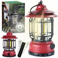 LIGHTNER RETRO LED COB LAMPA S RÚČKOU + BATÉRIA