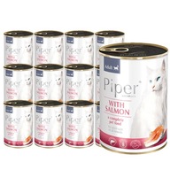 Krmivo Piper Animals s lososom set 12 x 400 g