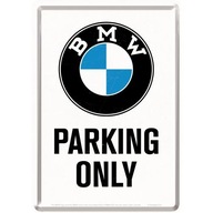BMW Parking Only kovová pohľadnica Iba BMW