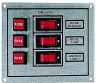 Elektrický rozvádzač 12V - 3 vypínače