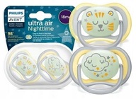 Avent Ultra Air Silikónový cumlík 18m+ Night 2ks