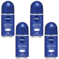 NIVEA Protect Care Dámsky antiperspirant roll-on do podpazušia 50 ml x 4 ks