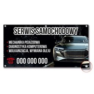 Autoservisný reklamný mechanik 2x1m pevná plachta UV vzory