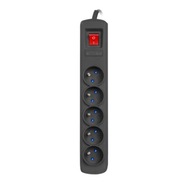 ARMAC SURGE STRIP 5 ZÁSUVEK 1,5M ČIERNA 10A