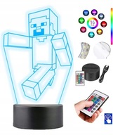 Stolná lampa Minecraft 16 farieb LED PLEXIDO