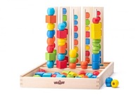 Montessori puzzle korálky výučbová sekvencia 3+