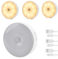 3X LED LAMPA S POHYBOVÝM SENZOROM NOČNÉ SVETLO TEPLÉ BIELE