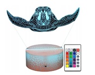 3D LED USB LAMPA SEA TURTLE NOČNÁ LAMPA 16 FARIEB PREMIUM