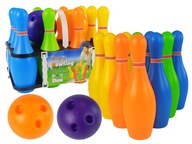 Farebná bowlingová herná sada 10 ks loptičiek 26 cm