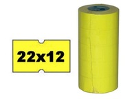 Žltá etiketová páska 22x12 100 ks