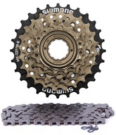 Sada 6-rýchlostných voľnobežiek SHIMANO MF-TZ + reťaz KMC