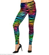 Dúhové Zebra Disco Legíny 80. 90. roky Animal S/M