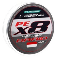 FLAGMAN Vrkoč LEGEND FEEDER BRAID X8 TMAVO SIVÁ 150m 0,16mm