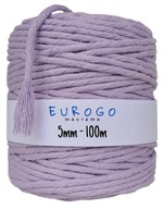 Točená bavlnená šnúra Macrame Ekologická ECO Fialová 100m 5mm